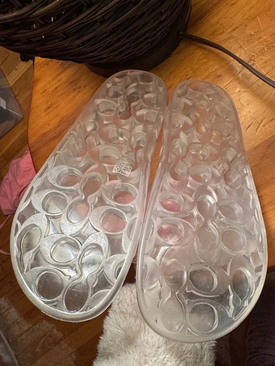 Coach Transparent Logo Slide Sandals - Picture 2 of 5